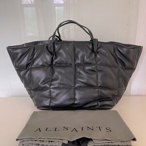 Allsaints Nadaline Leather Quilted Tote, NWT
